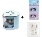 New Automatic pencil sharpener Two-hole Electric Switch Pencil Sharpener stationery Home Office School Supplies