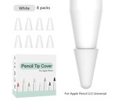 2 1 silicone spare touch screen optical pencil case, Apple Pencil pen tip protective cover, 8 pieces.