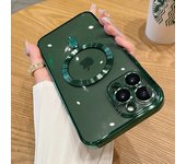 Magnetic Plating Case iPhone 15 16 14 Plus 13 12 11 Pro Max Camera Lens Protector Glass For Magsafe Wireless Charger Cover