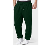 Pantalones de chándal forrados de lana para hombre, de pierna recta ancha, de cintura alta, holgados