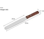 6/8/10/12 Inch High Quality Stainless Steel Wooden Handle Straight Diy Cream Cake Offset Spatula Tools