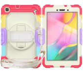For Samsung Galaxy Tab A 8.0 inch 2019 with Screen Protector & Shoulder Strap Hand Strap Stand Case