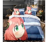 3D Anime SPY×FAMILY Anya Forger Comforter Bedding Sets Full Size Cartoon Duvet Cover Queen King Size Quilt Cover Pillowcase Set