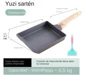 Olla cuadrada de Tamagoyaki de estilo japonés, olla para desayuno antiadherente, sartén para sartén de huevo antiadherente