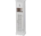 Columna de Madera, Armario de Salón o Baño, Mueble de Almacenaje Multiusos, 21.5X18x86 cm