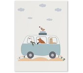 Funny Cartoon Duck Squirrel Bee Animal Beige Wall Art Canvas Painting Nursery Posters Print Picture Kawaii Baby Kids Room Decor