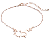 Kinitial  Serotonin Molecule bracelts For Women Link Chain Bracelets & Bangles Trendy Science Chemistry Jewelry pulseras mujer