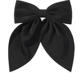 Elegant Bow Ribbon Fashion Simple Solid Satin Spring Clip Pin Retro Headband with Clips Girls Hair Accessories