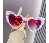 Nuevo amor perla gafas de sol alfabeto gafas Internet celebridad al aire libre calle gafas de sol