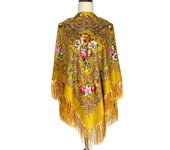 Russian Scarf Women’s Luxury Shawls Retro Ethnic Headband Hijabs Printed Floral Headwraps Big Size Square Babushka Handkerchief