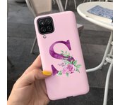 For Samsung Galaxy A12 Case Cute Letters Phone Cover Silicon Back Cases For Samsung A12 A 12 A125F Soft TPU Bumper Coque Flower