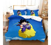 Goku Cartoon Animation Duvet Cover Bedding Set, 100% Polyester Bedding Set Bedroom Decoration Various Sizes Children's Gifts