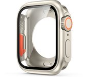 Protector de pantalla para Apple Watch 44mm 45mm 40mm 41mm duro PC delantero trasero parachoques caso para iwatch 9 8 7 6 5 4 Cambio a ultra