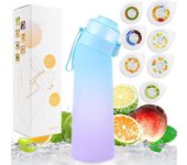 Air Water Bottle with 7 Flavor Pods, 650ML Fruit Fragrance Water Bottle, 0% Sugar Water Cup BPA Free,Sports Water Cup Suitable