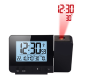 Despertador Digital fecha función de repetición retroiluminación reloj proyector de pared mesa de escritorio reloj Led con proyección de tiempo