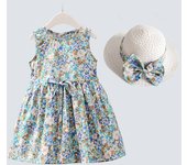 Floral Girls' Sleeveless Dress