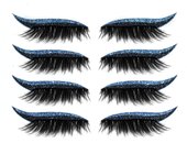 Glitter Self-Adhesive Eyeliner Eyeshadow Stickers, Double Eyelid False Eyelash, Waterproof Party Eye Makeup Stickers