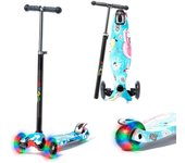 Ruedas ATAA Flash -Patinete para niños de 3 Ruedas, Patinete Infantil con Luces, Patinete de 3 Ruedas con Manillar Ajustable, Giro por Gravedad, Patinete de 2 a 9 años