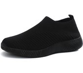 Zapatos para caminar para mujer, zapatillas de calcetín a la moda, mocasines cómodos y transpirables, zapatos informales antideslizantes