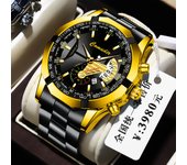 Reloj de movimiento automático hombre calendario a prueba de agua luminoso reloj no mecánico gran dial