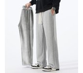 Pantalones deportivos de algodón para hombre 2025 otoño e invierno nueva marca de moda pantalones de chándal rectos sueltos pantalones largos casuales de terciopelo para niños