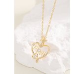 Feng-heat Zircon Personalized Creative Necklace For Women  Versatile Mother's Day Simple Style Love Gift