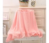 100% Organic Cotton Baby Wrap Gauze Ruffle Infant Blanket Kid Soft Breathable Wrinkle Comfortable Blanket Infant Security Cover