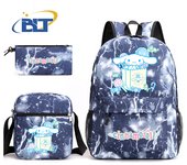 Chiikawa printed student school bag set children's shoulder bag backpack pencil case three-piece set