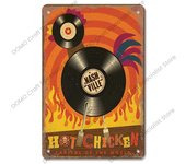 Retro Poster Tin Signs CD Radio Guitar Singer Vintage Metal Plate Wall Decor Music Party Bar Club Living Room