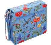 Colored Pencil Case - 124 Slots Pencil Holder with Zipper Closure Twill Fabric Large Capacity Pencil Case for Watercolor Pens