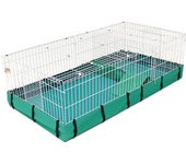 MidWest Homes for Pets Guinea Habitat modelo 171GHP Jaula para cobayas, con panel superior y panel divisor, color blanco y verde, 119,38 x 60,96 x 35,56 cm (largo x ancho x alto)