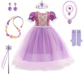 Princess dress for girls summer fantasy party clothes Aurora Rapunzel Cinderella Sleeping Beauty Carnival Christmas costume
