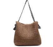 Cross Border Summer One Shoulder Underarm Grass Woven Bag For Women, New Trend Woven One Shoulder Tote Bag, Beach Vacation Beach Bag