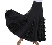 Vals falda de baile moderno baile de salón baile cuadrado baile de salón nueva falda swing falda práctica falda larga aspecto delgado