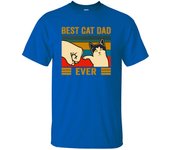 Best Cat Dad Ever Summer Men's T Shirt Cotton Short Sleeve Fashion Cute Streetwear Animal Cats Male Tops Casual Tshirt