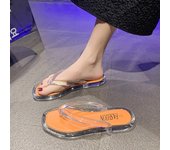 Casual Transparent Flip Flops Slippers Anti Slip Summer Platform Flip Flops Beachwear Out Wear Slides Sandals Beach