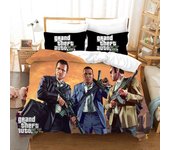 Game GTA V Bedding Set Cartoon Duvet Covers Pillowcase Grand Theft Auto 5 Comforter Bedding Sets Bed Linens Bedclothes(No Sheet)