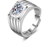 Mosan Stone Woman Classic Six Claws One Carat Female Ring Living Ring Woman Engagement Rings for Women