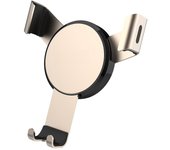 Soporte para teléfono para automóvil, soporte para teléfono para automóvil por gravedad para ventilación, soporte universal para teléfono para automóvil, adecuado para iPhone 15/14/13 Plus Pro MAX, Xiaomi/Redmi Note 11, Galaxy S24 Ultra S23 S22, dorado