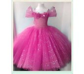 Glossy Butterfly Tutu Dress Princess Bella Dress, Party Dresses For Girls, Baby Kids Parade Dresses, COS Beauty And The Beast Co
