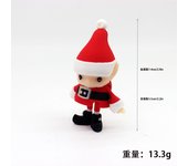 Serie de decoraciones navideñas anciano muñeco de nieve alce silla de trineo locomotora pequeña colgante móvil de articulación