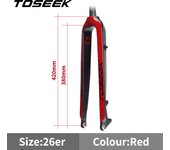 TOSEEK Carbon Fork 29 Straight Tube Bike Fork 560g Hard Carbon Mtb Fork 29 Front Fork For Bicycle