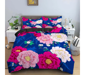 Vintage Flower King Queen Duvet Cover Peony Sunflower Bedding Set Tropical Floral Quilt Cover Boho Polyester Comforter Cover