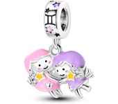 VYZW-Colgante de plata 925 para mujer, 12 signos del zodiaco, dijes de constelación, compatible con Pulsera Original, collar, joyería, regalos de cumpleaños