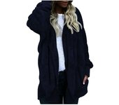 Chaqueta con capucha de terciopelo de doble cara para mujer, abrigo cálido de talla grande,prendas de vestir,cárdigan para mujer