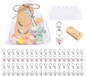 36 pieces creative angel keychain, candy bags, DIY greeting cards, family gathering birthday holiday party children's gift, guest communion gifts, wedding gifts, communion details
