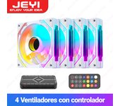JEYI ARGB Fan 120mm PC Cooling Fans Computer Fan Ultra Silent Heatsink with 4PIN PWM, 5V 3PIN ARGB Addressable SYNC/RC Port