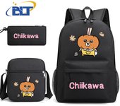 Lilo & Stitch Printed Student Schoolbag Set Children's Backpack Shoulder Bag Pencil Case 3-piece Set