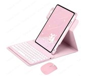 360° Rotating Keyboard Case for iPad Pro 11 M4 2024 Cover with Pencil Holder Vertical Stand Spanish Keyboard Rechargeable