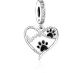925 Sterling Silver Dog Paw Love Letter Infinity Forever  Charms Beads Fit Original Pan Charms Bracelet for Women Series Jewelry